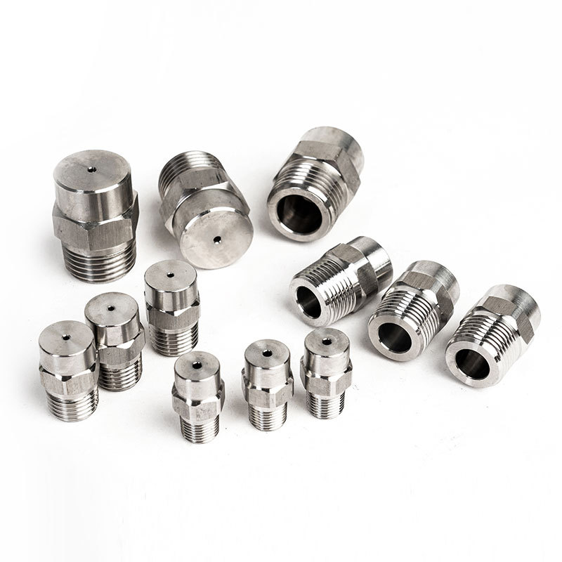 Stainless steel solid cone nozzle Dusting and humidification high and low pressure atomization conical nozzle Water mist cleaning nozzle